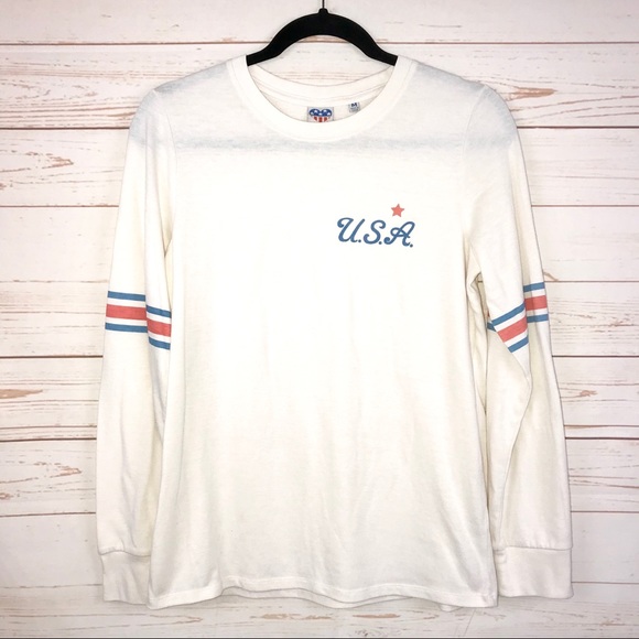 Junk Food Clothing Tops - Junk Food Retro USA Striped Patriotic Tee Sz M